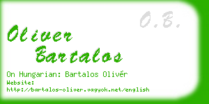 oliver bartalos business card